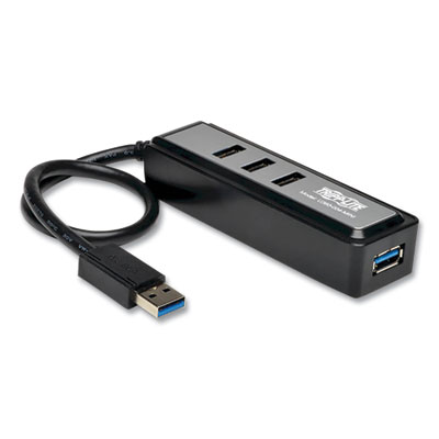 USB 3.0 SuperSpeed Hub, 4 Ports, Black