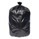 Eco Strong Plus Can Liners, 33 gal, 1 mil, 33" x 39", Black, Perforated Roll, 150/Carton