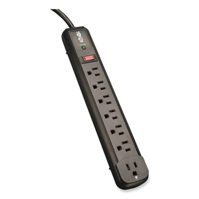 Protect It! Surge Protector, 7 AC Outlets, 4 ft Cord, 1,080 J, Black