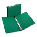 Hanging Storage Flexible Non-View Binder with Round Rings, 3 Rings, 1" Capacity, 11 x 8.5, Green