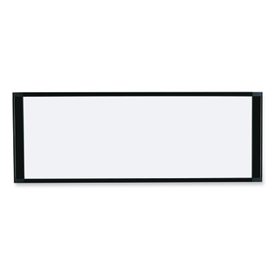 Cubicle Workstation Dry Erase Board, 36" x 18", White Surface, Black Aluminum Frame