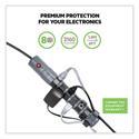 Pivot Plug Surge Protector, 8 AC Outlets, 6 ft Cord, 1,800 J, Black