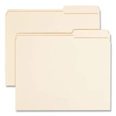 Reinforced Guide Height File Folders, 2/5-Cut Tabs: Right Position, Letter Size, 0.75" Expansion, Manila, 100/Box