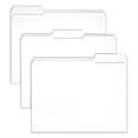 Reinforced Top Tab Colored File Folders, 1/3-Cut Tabs: Assorted, Letter Size, 0.75" Expansion, White, 100/Box