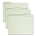 Expanding Recycled Heavy Pressboard Folders, 1/3-Cut Tabs: Assorted, Letter Size, 2" Expansion, Gray-Green, 25/Box