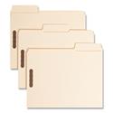 SuperTab Reinforced Guide Height Fastener Folders, 11-pt Manila, 0.75" Expansion, 2 Fasteners, Letter Size, Manila, 50/Box