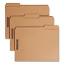 Top Tab Fastener Folders, 1/3-Cut Tabs: Assorted, 0.75" Expansion, 2 Fasteners, Letter Size, Kraft Exterior, 50/Box