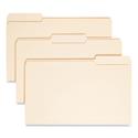 Top Tab File Folders with Antimicrobial Product Protection, 1/3-Cut Tabs: Assorted, Legal, 0.75" Expansion, Manila, 100/Box