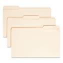 Reinforced Tab Manila File Folders, 1/3-Cut Tabs: Assorted, Legal Size, 0.75" Expansion, 14-pt Manila, 100/Box