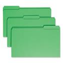 Reinforced Top Tab Colored File Folders, 1/3-Cut Tabs: Assorted, Legal Size, 0.75" Expansion, Green, 100/Box