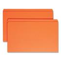 Reinforced Top Tab Colored File Folders, Straight Tabs, Legal Size, 0.75" Expansion, Orange, 100/Box