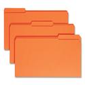 Reinforced Top Tab Colored File Folders, 1/3-Cut Tabs: Assorted, Legal Size, 0.75" Expansion, Orange, 100/Box