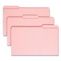 Reinforced Top Tab Colored File Folders, 1/3-Cut Tabs: Assorted, Legal Size, 0.75" Expansion, Pink, 100/Box