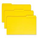 Colored File Folders, 1/3-Cut Tabs: Assorted, Legal Size, 0.75" Expansion, Yellow, 100/Box