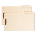 Top Tab Fastener Folders, 1/3-Cut Tabs: Right, 0.75" Expansion, 2 Fasteners, Legal Size, Manila Exterior, 50/Box