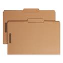 Top Tab Fastener Folders, Guide-Height 2/5-Cut Tabs, 0.75" Expansion, 2 Fasteners, Legal Size, 11-pt Kraft, 50/Box