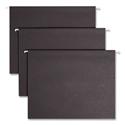 Colored Hanging File Folders with 1/5 Cut Tabs, Letter Size, 1/5-Cut Tabs, Black, 25/Box