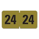 Yearly End Tab File Folder Labels, 2024, Gold, 500/Roll