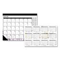 Recycled Desk Pad Calendar, Wild Flowers Artwork, 22 x 17, White Sheets, Black Binding/Corners,12-Month (Jan-Dec): 2025