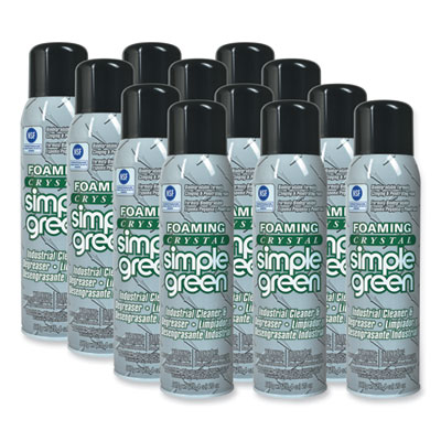 Foaming Crystal Industrial Cleaner and Degreaser, 20 oz Aerosol Can, 12/Carton