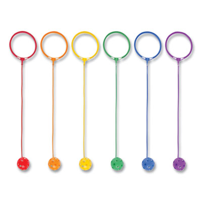 Swing Ball Set, 5.5" Diameter, Assorted Colors, 6/Set