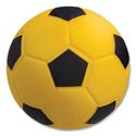 Coated Foam Sport Ball, For Soccer, Playground Size, Yellow