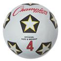 Rubber Sports Ball, For Soccer, No. 4 Size, White/Black