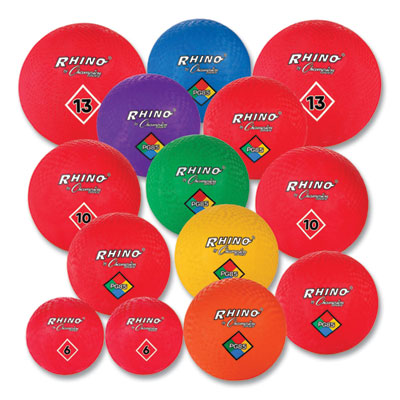 Playground Ball Set, Multi-Size, Multi-Color, 14/Set