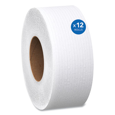 Essential JRT Jumbo Roll Bathroom Tissue, Septic Safe, 2-Ply, White, 3.55" x 1,000 ft, 12 Rolls/Carton