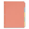 Write and Erase Plain-Tab Paper Dividers, 5-Tab, 11 x 8.5, Multicolor, 36 Sets