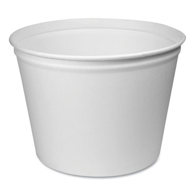 Double Wrapped Paper Bucket, Unwaxed, 53 oz, White, 50/Pack, 6 Packs/Carton