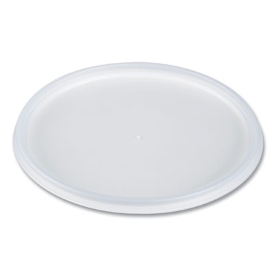 Plastic Lids for Foam Containers, Flat, Vented, Fits 24-32 oz, Translucent, 100/Pack, 5 Packs/Carton