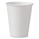 Uncoated Paper Cups, Hot Drink, 8 oz, White, 1,000/Carton