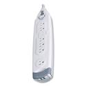 SurgeMaster Home Series Surge Protector, 7 AC Outlets, 12 ft Cord, 1,045 J, White