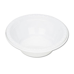 Plastic Dinnerware, Bowl, 5 oz, White, 125/Pack