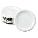 Plastic Dinnerware, Plates, 10.25" dia, White, 125/Pack