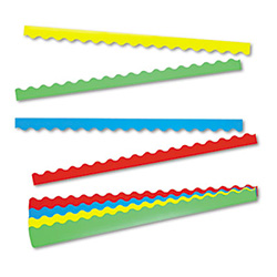 Terrific Trimmers Solid Colors Board Trim, 2.25" x 39", Assorted Colors, 48/Set