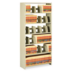 Snap-Together Steel Six-Shelf Closed Starter Set, 36w x 12d x 76h, Sand