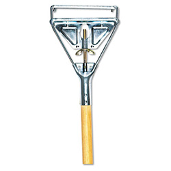 Quick Change Metal Head Mop Handle for No. 20 and Up Heads, 62" Wood Handle