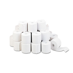 Impact and Inkjet Print Bond Paper Rolls, 0.5" Core, 2.25" x 150 ft, White, 100/Carton