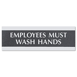 Century Series Office Sign, Employees Must Wash Hands, 9 x 3