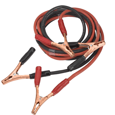 Industrial Grade Heavy Duty 1 Gauge Booster Cables with Copper Jaw Clamps